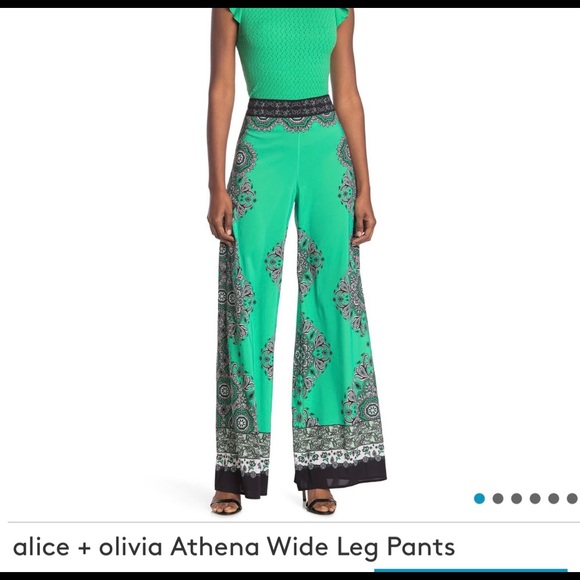 alice and oliviaathena wide leg pants